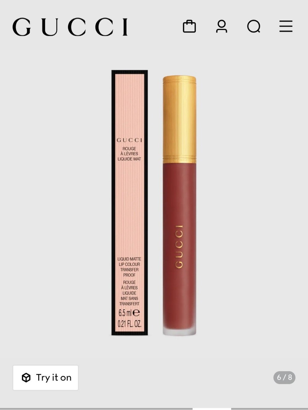 Gucci Nellie Cherry Liquid Matte Lipstick Nib